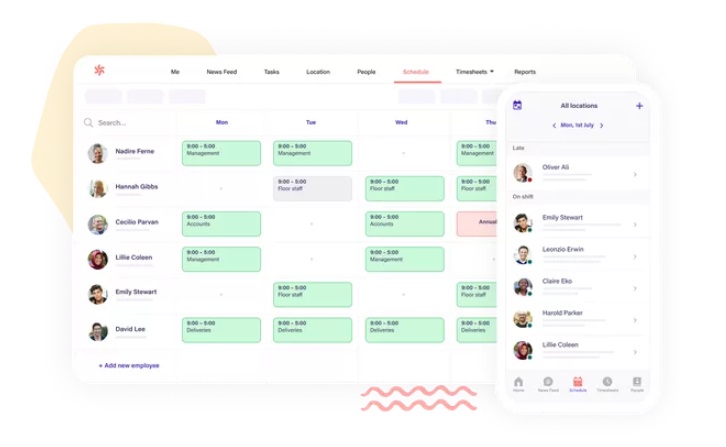 A view of Deputy’s color-coded scheduling tool.