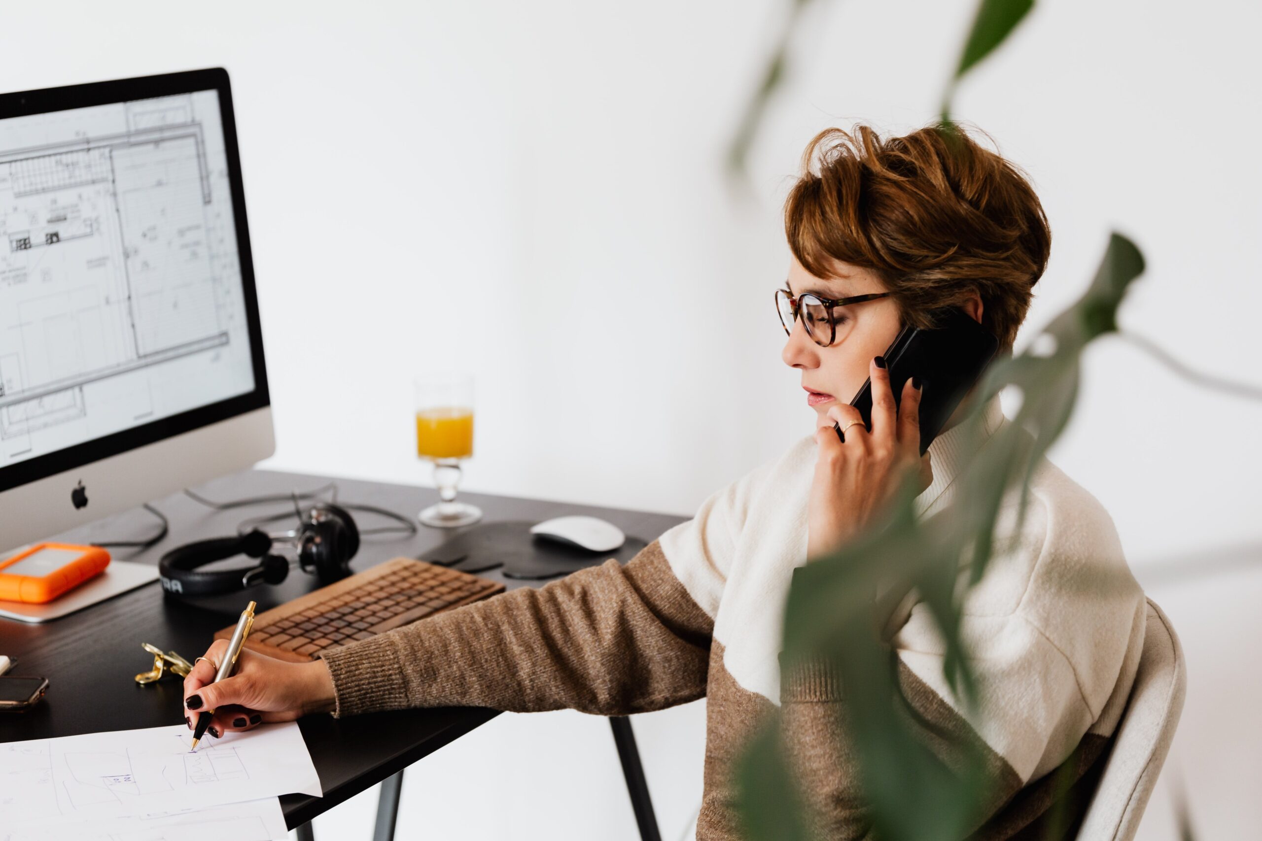 Manager conducting an employee background check