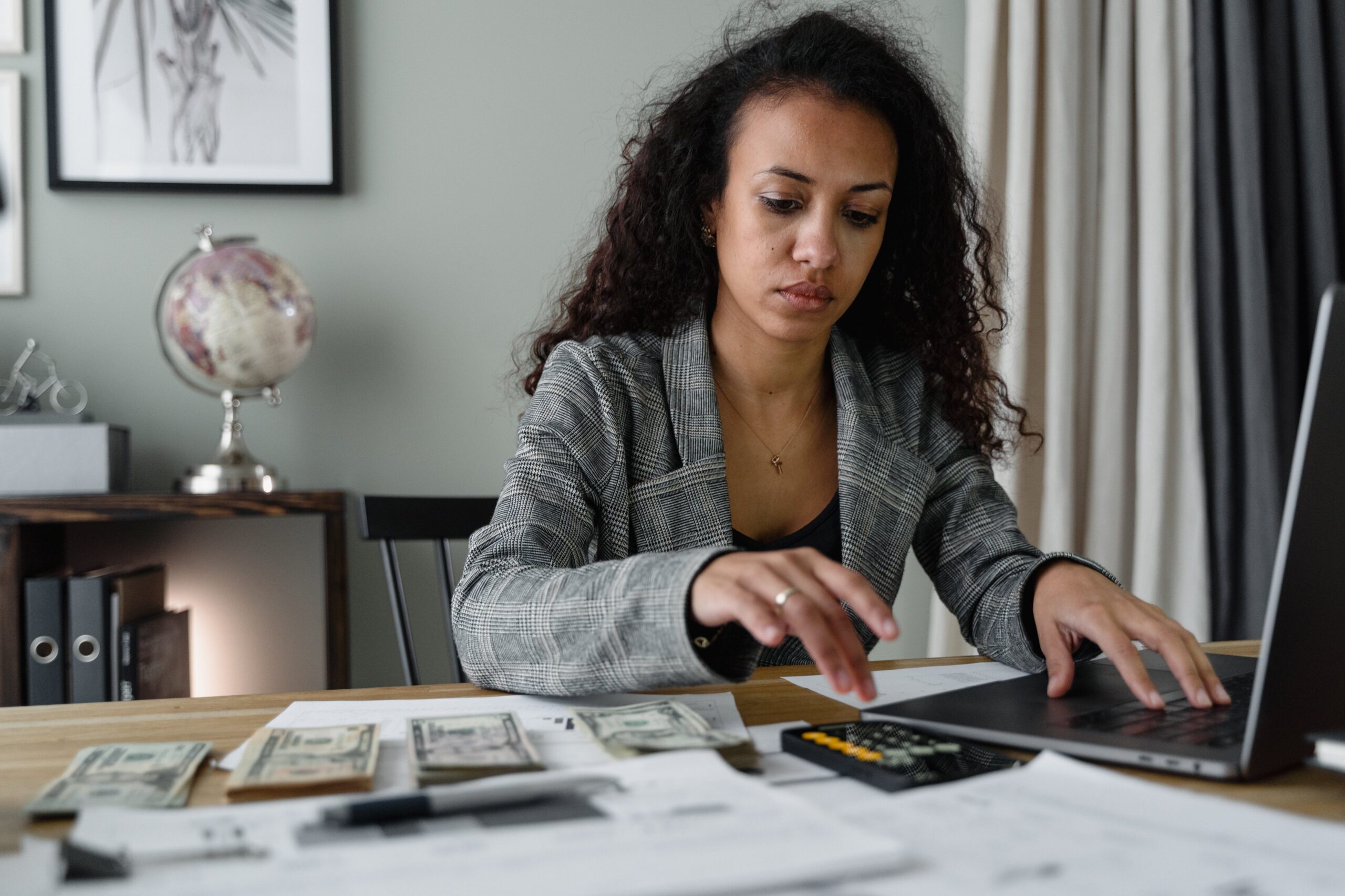 Person working at a computer