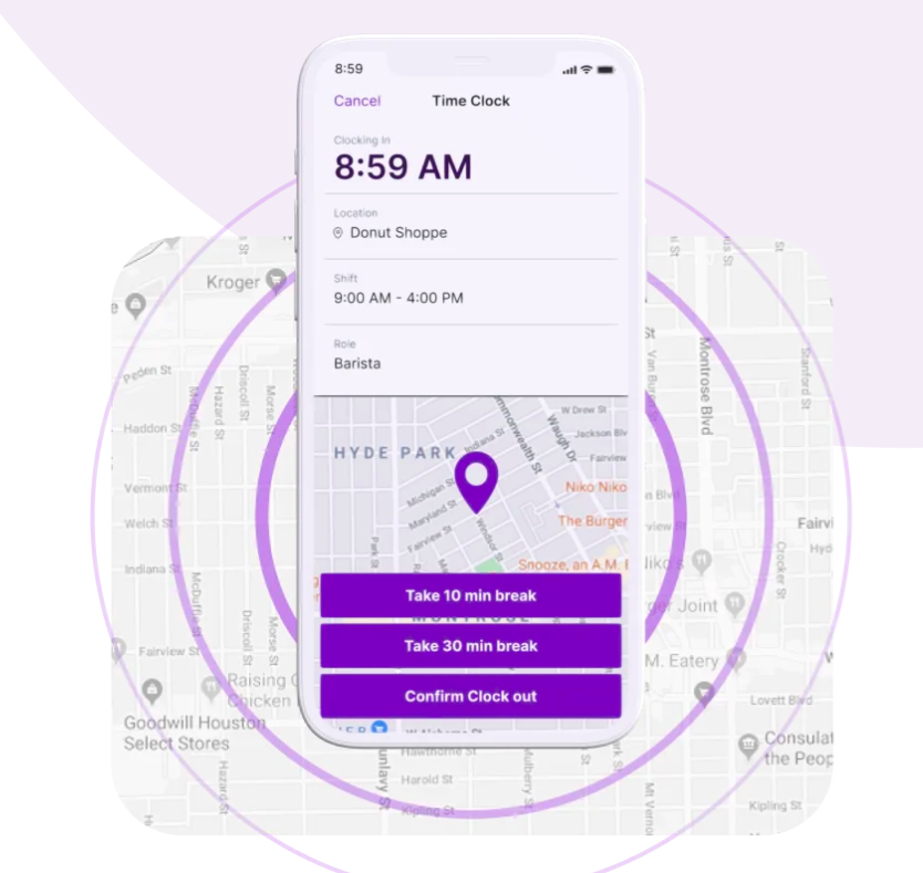 A screenshot of Homebase's mobile app.
