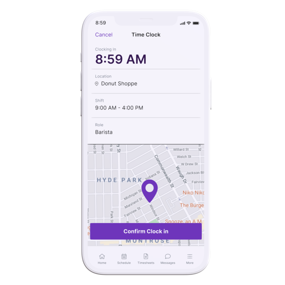 GPS-enabled time clock
